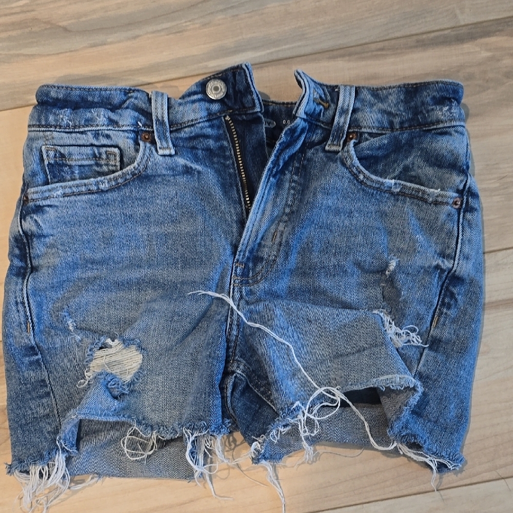 Distressed Denim Shorts